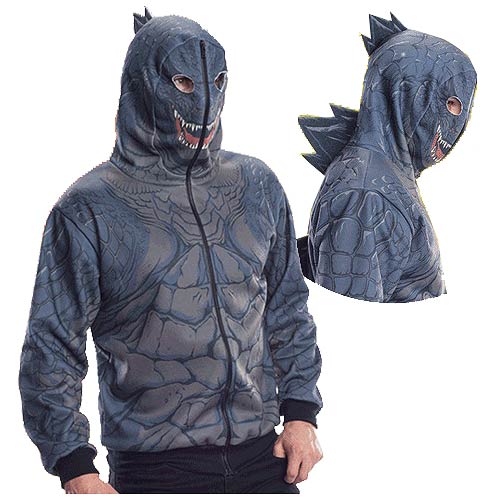 Godzilla Zip-Up Hooded Costume with Spikes